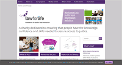 Desktop Screenshot of lawforlife.org.uk