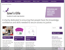 Tablet Screenshot of lawforlife.org.uk